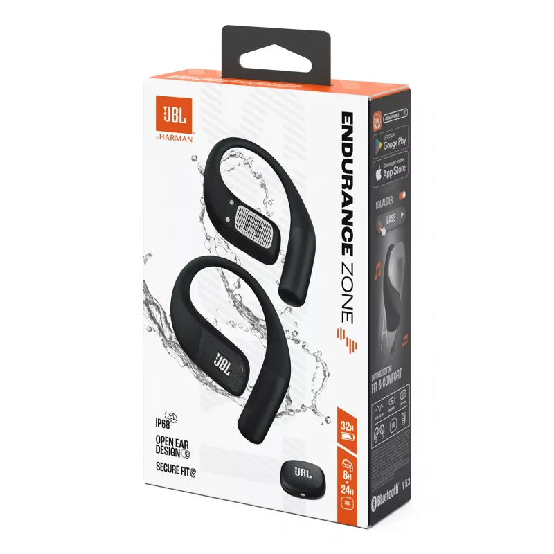 JBL Endurance Zone Headset sem fios de gancho, Open-ear Desporto Bluetooth Preto, Cinzento
