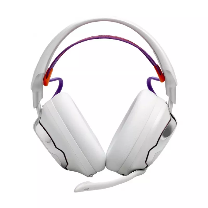 JBL Quantum 950 headset sem fios de arco de cabeça gaming USB Type-C Bluetooth estação de carregamento laranja, prateado, branco