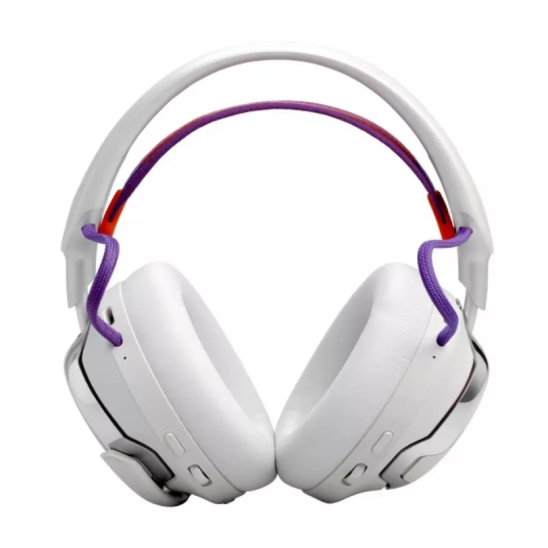 JBL Quantum 950 headset sem fios de arco de cabeça gaming USB Type-C Bluetooth estação de carregamento laranja, prateado, branco