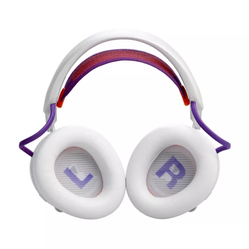 JBL Quantum 950 headset sem fios de arco de cabeça gaming USB Type-C Bluetooth estação de carregamento laranja, prateado, branco