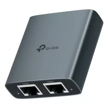 Splitter de rede TP-Link EH210 caixa metálica preta 58 mm de largura