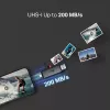 Leitor de cartões TP‑LINK UA430D USB 3.1 — suporte MicroSD/SD, 200 Mbit/s, preto, 75×22,9×9,3 mm