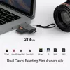 Leitor de cartões TP‑LINK UA430D USB 3.1 — suporte MicroSD/SD, 200 Mbit/s, preto, 75×22,9×9,3 mm