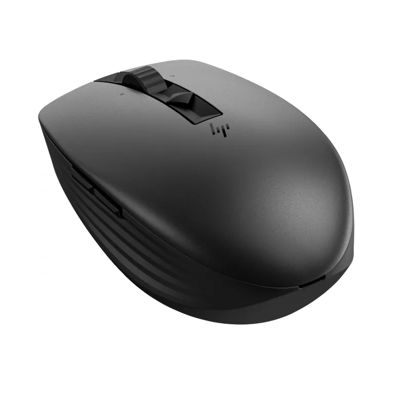 Rato HP 715 recarregável multi-dispositivo, ambidestro, RF Wireless + Bluetooth, 3000 DPI, preto