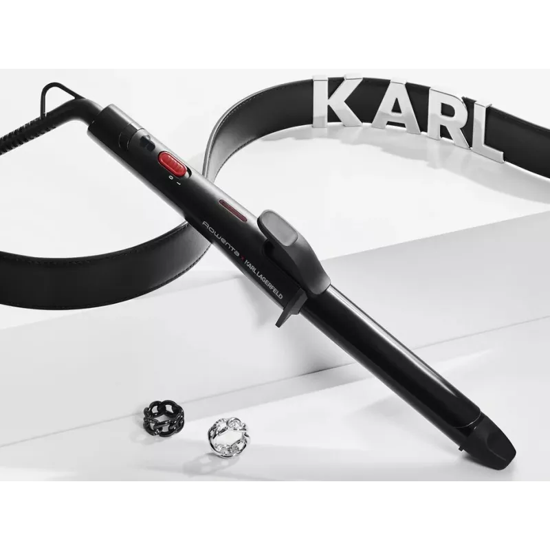 Modelador de caracóis Rowenta X KARL LAGERFELD CF321L preto quente, vermelho 47 W 1,8 m