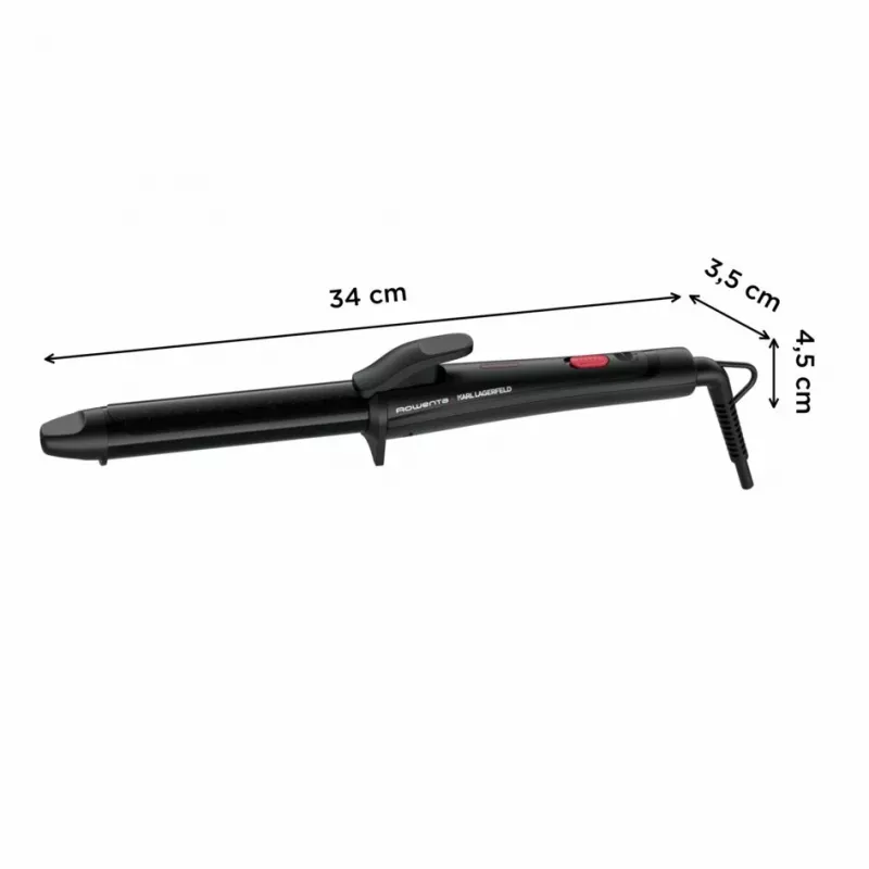 Modelador de caracóis Rowenta X KARL LAGERFELD CF321L preto quente, vermelho 47 W 1,8 m
