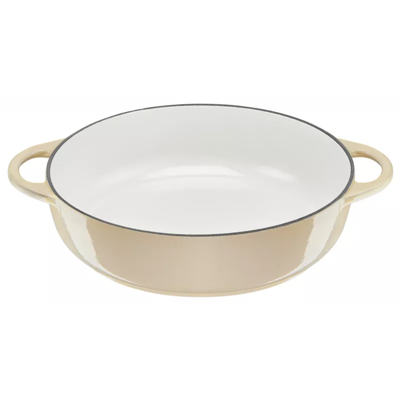 Frigideira de servir em ferro fundido Tefal LOV E25972, redonda 3,8 L, 28 cm, bege