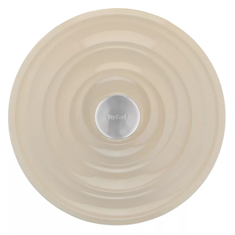 Frigideira de servir em ferro fundido Tefal LOV E25972, redonda 3,8 L, 28 cm, bege