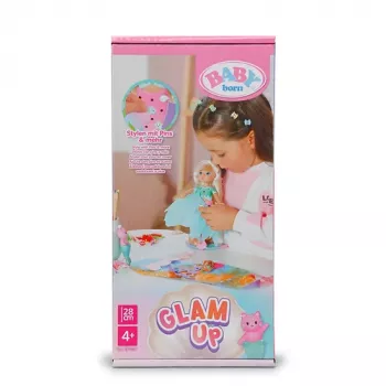 BABY born @ Glam Up Sparkle, boneca bebé, feminino, a partir de 4 anos, menino/menina, 430 mm, multicolor