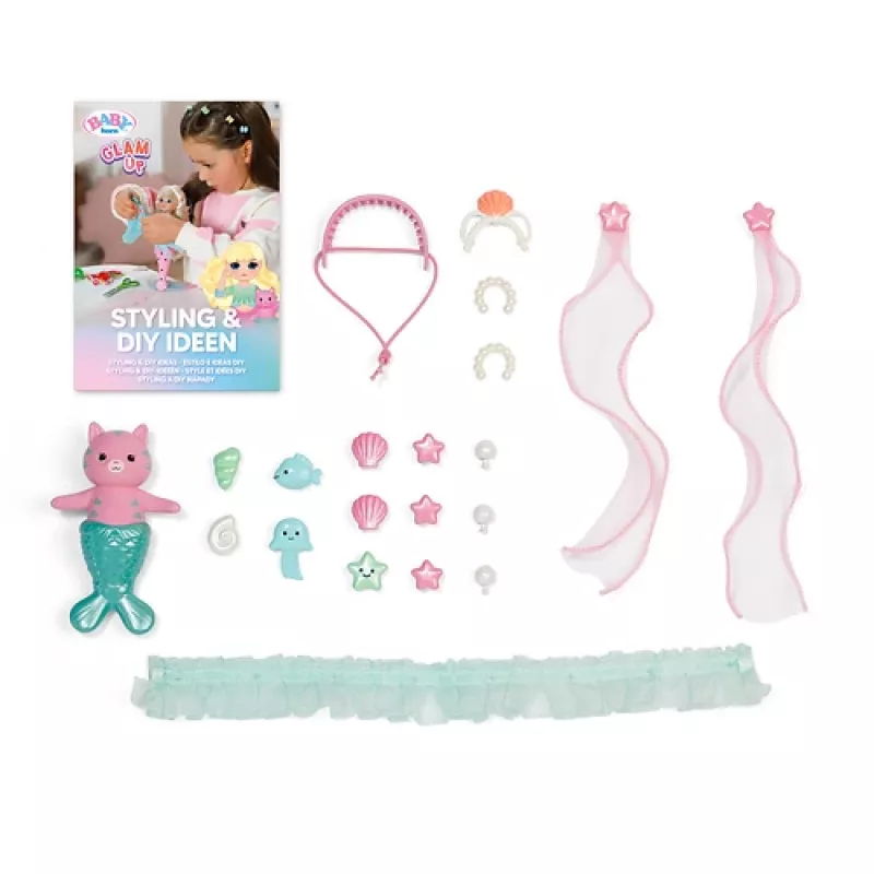 BABY born @ Glam Up Sparkle, boneca bebé, feminino, a partir de 4 anos, menino/menina, 430 mm, multicolor