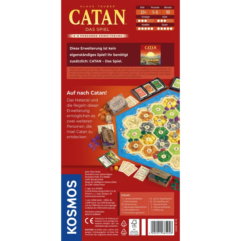 Kosmos CATAN 90 min. jogo de cartas estratégia
