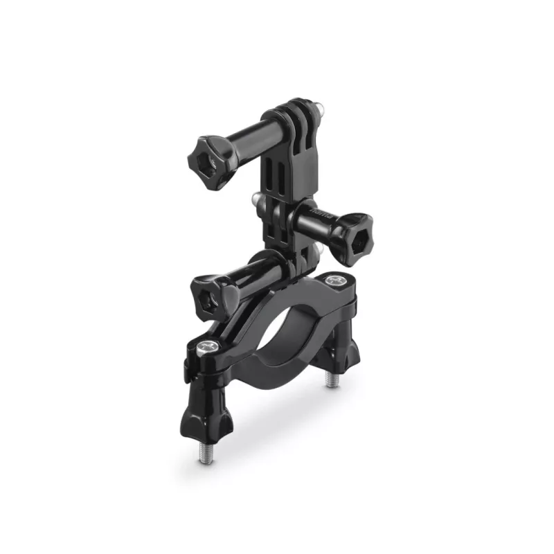 HAMA suporte passivo para action cam — grande, preto, para bicicletas e exterior (adequado para tubos 2,5–6,2 cm)