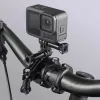 HAMA suporte passivo para action cam — grande, preto, para bicicletas e exterior (adequado para tubos 2,5–6,2 cm)