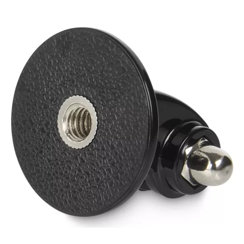 Adaptador de tripé para action cams HAMA modelo 00004565, rosca de 1/4 de polegada, preto