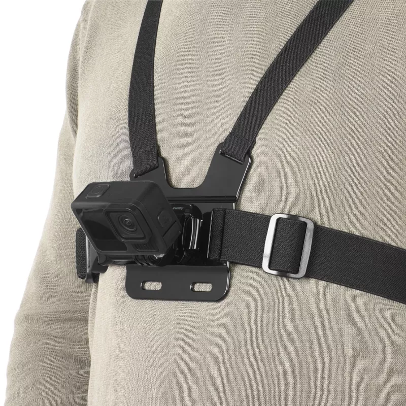 Arnês de peito para câmara HAMA 00004567 para action cams (compatível com GoPro), preto, suporte de peito ajustável
