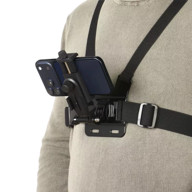 Arnês de peito para câmara HAMA 00004567 para action cams (compatível com GoPro), preto, suporte de peito ajustável