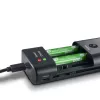 Carregador de baterias HAMA 00081390 para baterias de câmara digital — USB, compatível com Li‑Ion e NiMH, entrada 5 V