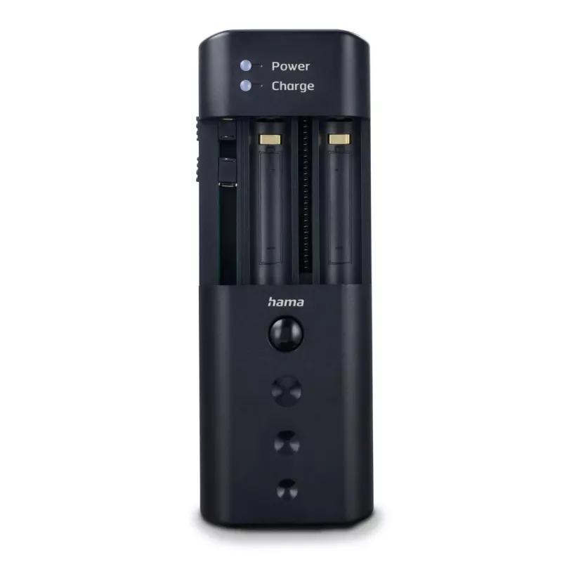 Carregador de baterias HAMA 00081390 para baterias de câmara digital — USB, compatível com Li‑Ion e NiMH, entrada 5 V
