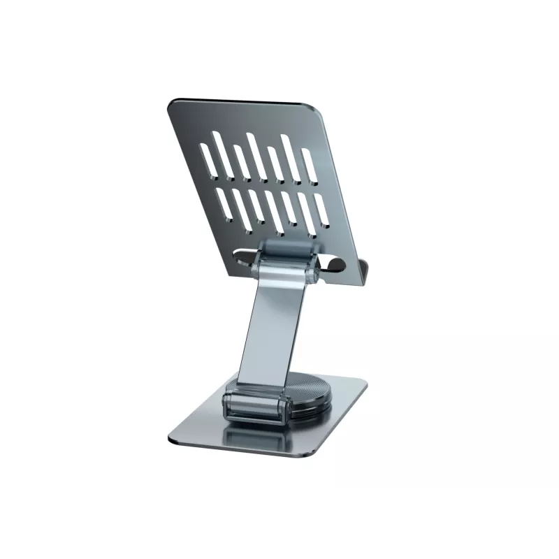Suporte de telefone dobrável e articulado CONCEPTRONIC THANA08G, base giratória 360°, altura ajustável, prateado