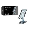 Suporte de telefone dobrável e articulado CONCEPTRONIC THANA08G, base giratória 360°, altura ajustável, prateado