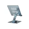 Suporte multimédia para tablet CONCEPTRONIC THANA09G — suporte articulado dobrável, base giratória 360°, altura ajustável, cinzento, 150×110×40 mm