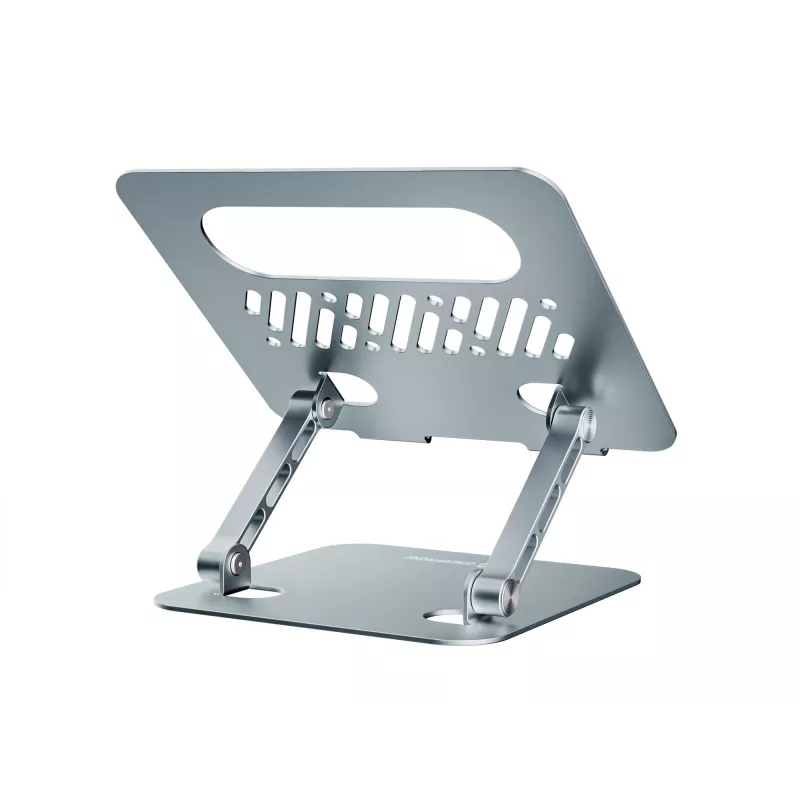 Suporte para portátil CONCEPTRONIC THANA10G — dobrável em alumínio, altura ajustável, cinzento, 240×220×50 mm