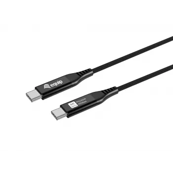 Cabo USB 4 ultrafino C para C Equip, 1,2 m, PD240W, 4K/60Hz, 40 Gbps, preto