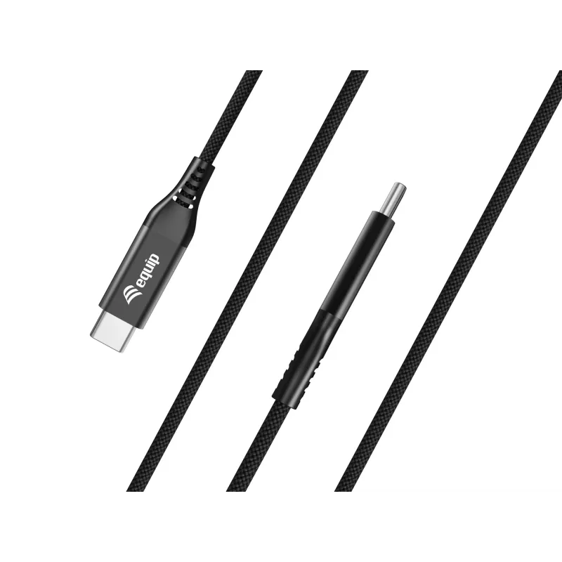 Cabo USB 4 ultrafino C para C Equip, 1,2 m, PD240W, 4K/60Hz, 40 Gbps, preto