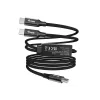 Cabo de carregamento em Y USB-C para 2x USB-C EQUIP 1,5 m PD 140 W, USB 2.0, preto