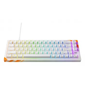 Teclado gaming mecânico Cherry K5 Pro TMR Compact 65% QWERTY US, com fios USB, RGB, laranja/branco