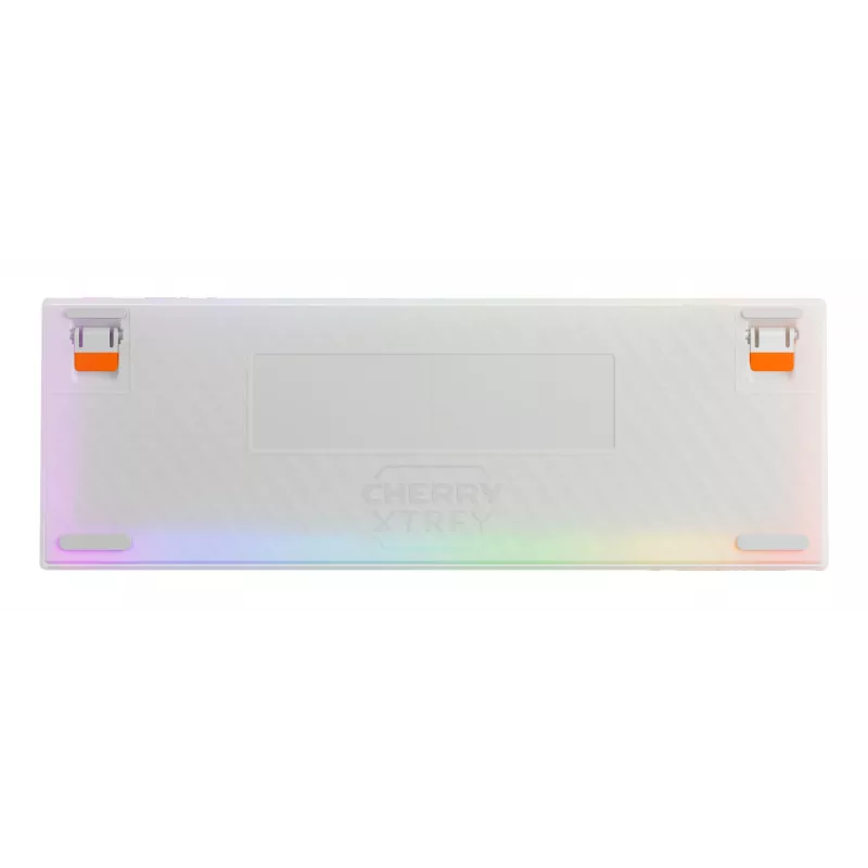 Teclado gaming mecânico Cherry K5 Pro TMR Compact 65% QWERTY US, com fios USB, RGB, laranja/branco