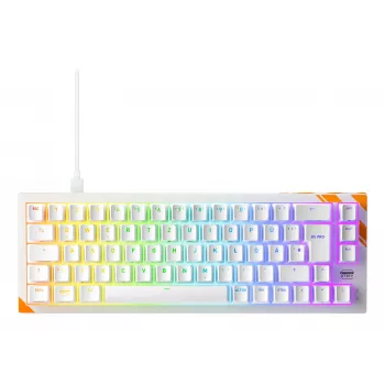 Teclado gaming mecânico Cherry K5 Pro TMR Compact – 65 % com fios USB, QWERTZ, RGB, laranja/branco