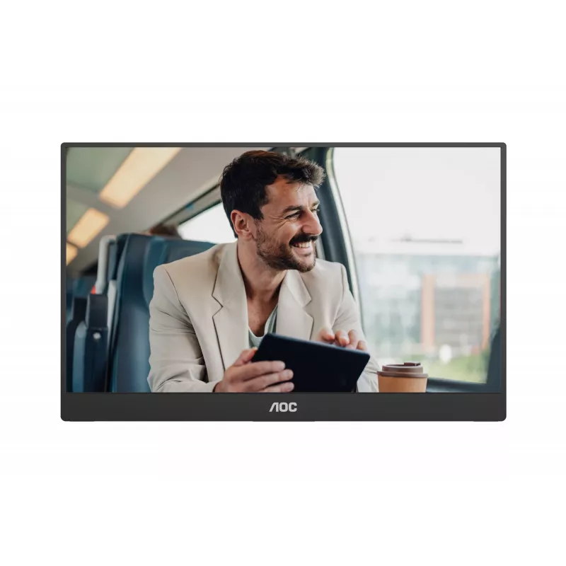 Monitor portátil TV/monitor AOC 16T20E2 preto 39,6 cm (15,6 polegadas) LED 1920 x 1080 píxeis