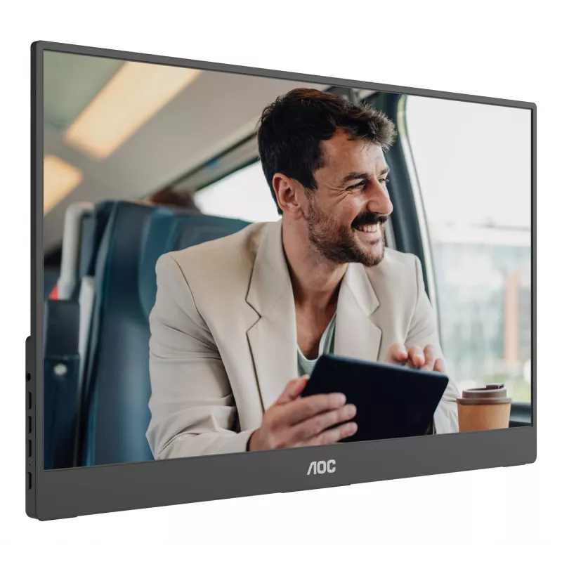 Monitor portátil TV/monitor AOC 16T20E2 preto 39,6 cm (15,6 polegadas) LED 1920 x 1080 píxeis