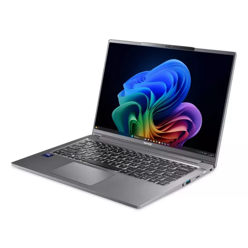 TERRA Mobile 1471L Copilot+ PC Intel Core Ultra 7 258V Portátil 35,6 cm (14 polegadas) WUXGA 32 GB DDR5-SDRAM 1 TB SSD Wi-Fi 7 (802.11be) Windows 11 Pro alemão cinzento