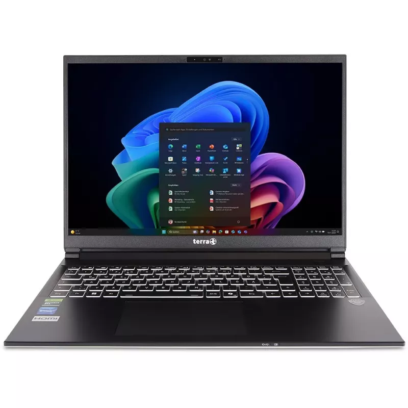 TERRA MOBILE GAMER ELITE 3A AMD Ryzen™ AI 7 350 Portátil 40,6 cm (16 polegadas) WQXGA 32 GB DDR5-SDRAM 1 TB SSD NVIDIA GeForce RTX 5060 Wi-Fi 6E (802.11ax) Windows 11 Pro alemão prateado