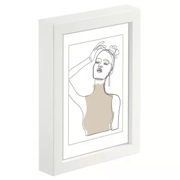 Moldura individual Hama Copenhagen branco vidro MDF 220 mm