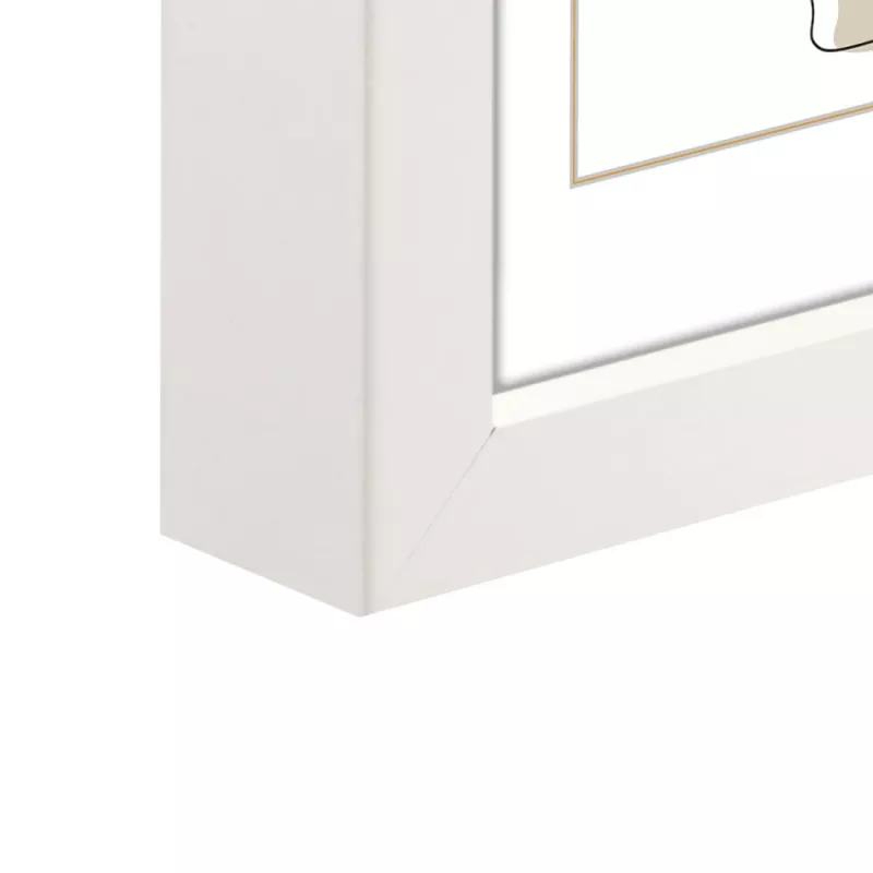 Moldura individual Hama Copenhagen branco vidro MDF 220 mm