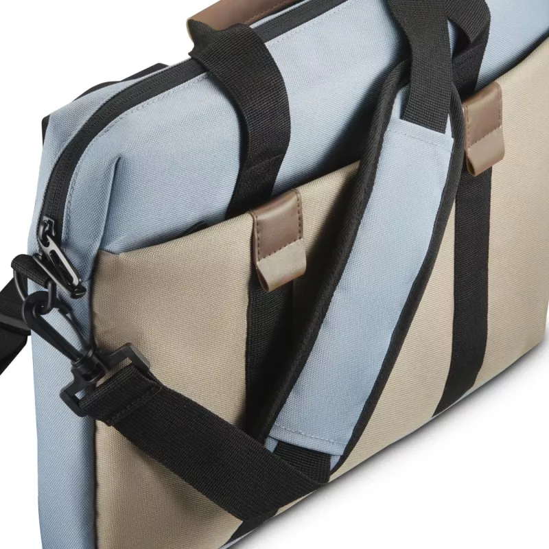 Bolsa toploader Hama Silvan 41,1 cm (16,2 polegadas) bege, azul