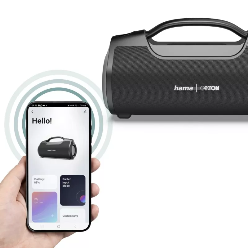 Altifalante portátil estéreo Hama Mate Pro MK II preto 60 W