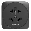 Adaptador de ficha de rede Hama 00223460 tipo E/F híbrido universal preto