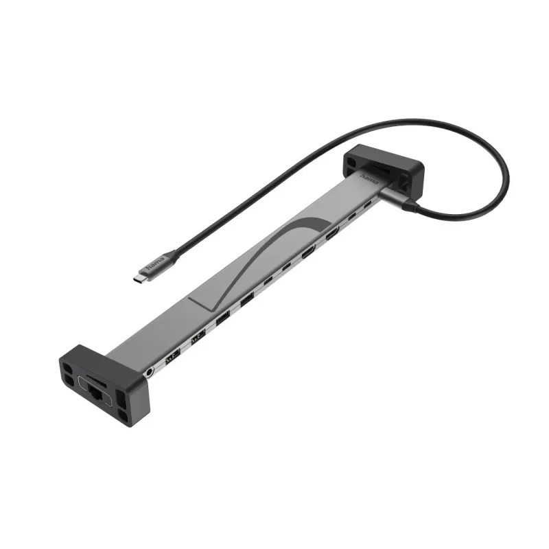 Dock/porta-replicador para portátil Hama 00200149 docking preto, cinzento