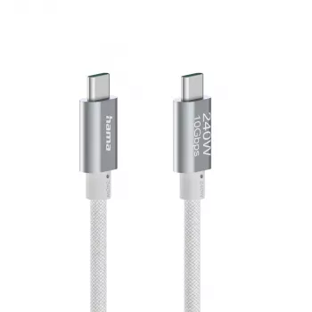Cabo USB Full-Featured Hama USB 3.2 Gen 2 (3.1 Gen 2) 1,5 m USB C branco