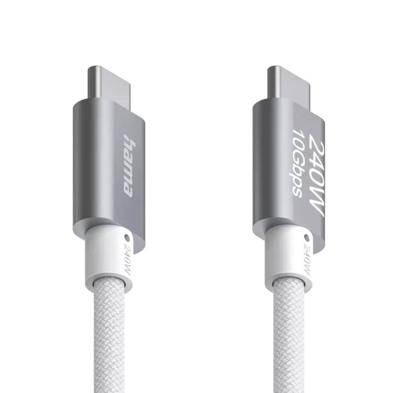 Cabo USB Full-Featured Hama USB 3.2 Gen 2 (3.1 Gen 2) 1,5 m USB C branco