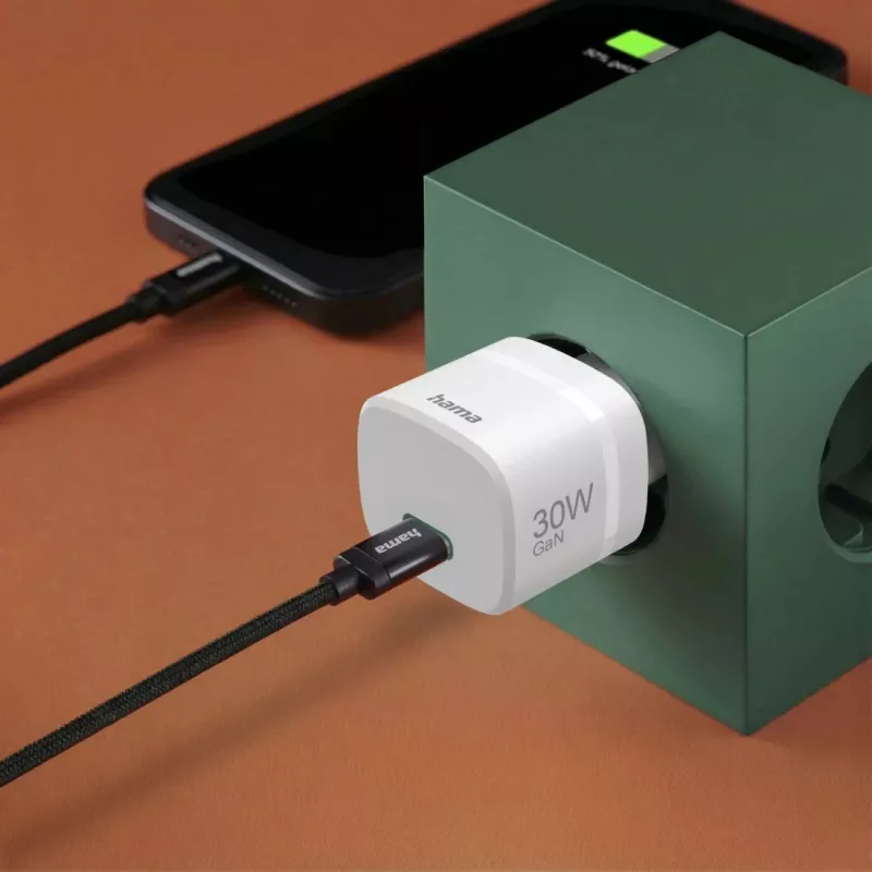 Carregador móvel Hama 00201964 smartphone, tablet, powerbank, headset branco AC carregamento rápido para interior