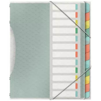 Separador Esselte Colour'Breeze com 12 abas, multicolor, polipropileno (PP), 266 mm, 20 mm, 370 g, 1 unid.