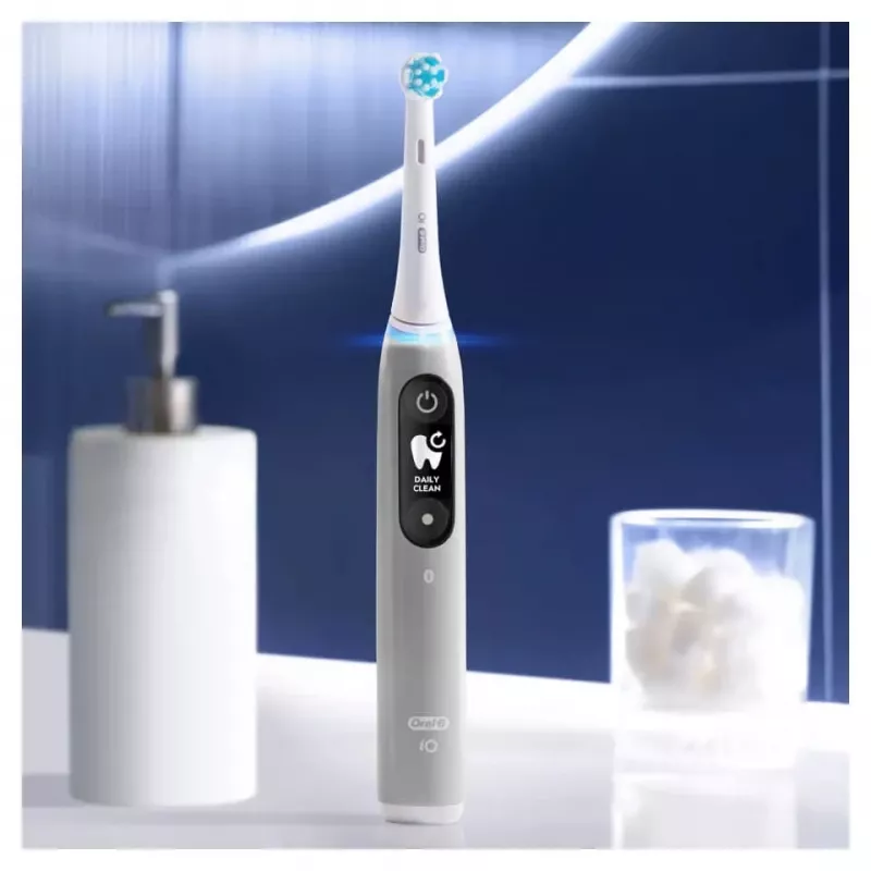 Braun iO Série 6 escova de dentes elétrica vibratória para adulto cinzento