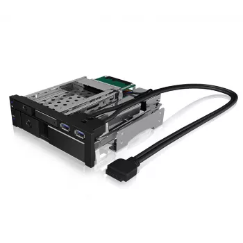 ICY BOX IB-174SSK-U 13,3 cm (5,25 polegadas) suporte para unidade de armazenamento preto