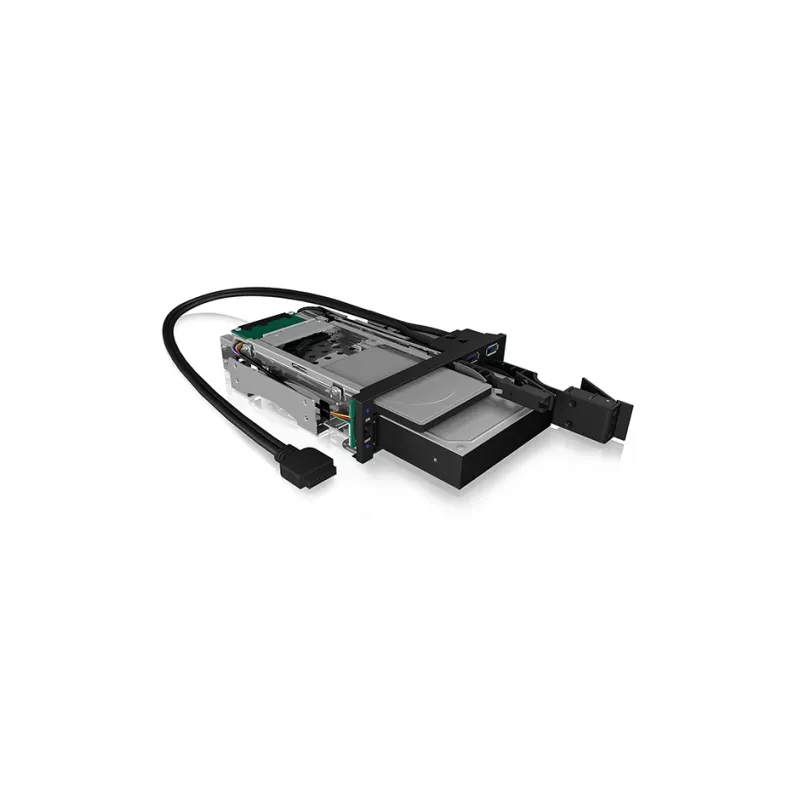 ICY BOX IB-174SSK-U 13,3 cm (5,25 polegadas) suporte para unidade de armazenamento preto
