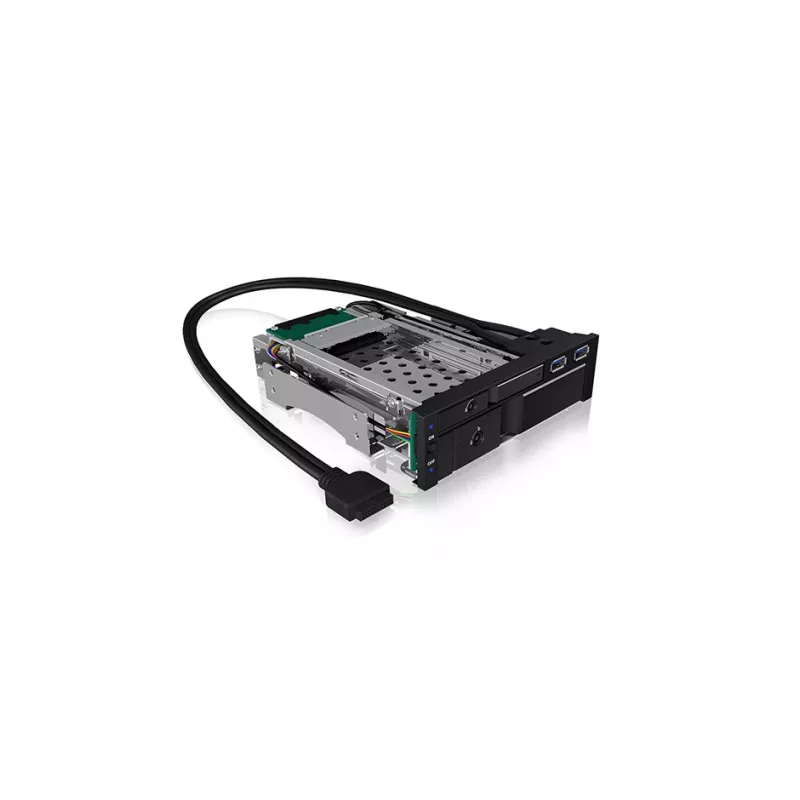 ICY BOX IB-174SSK-U 13,3 cm (5,25 polegadas) suporte para unidade de armazenamento preto